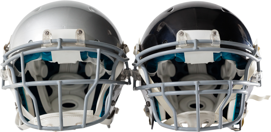 Close-up Transparent View of Two Football Helmets - Download Free Stock Images Pikwizard.com