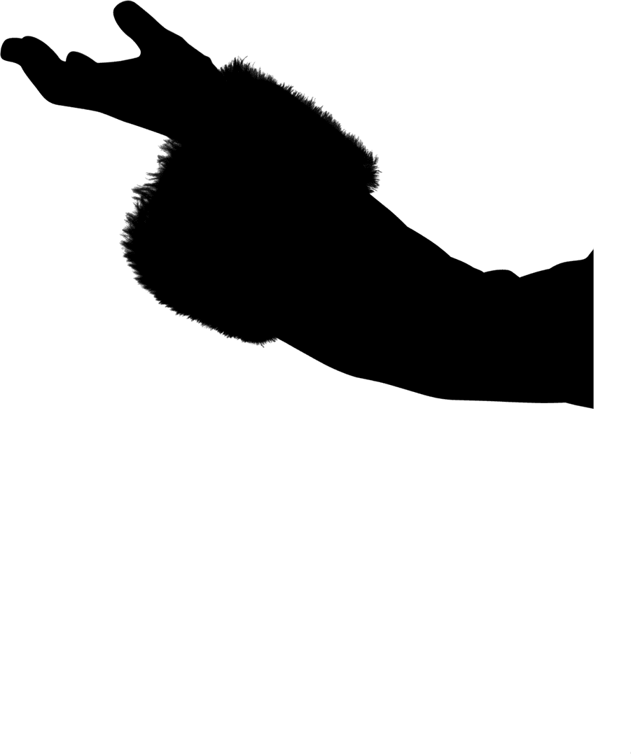 Hand Silhouette Reaching Out Transparent Background