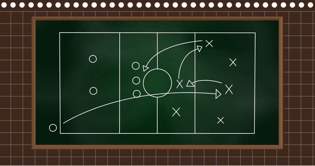 Football Strategy Chalkboard Diagram Illustrating Game Plan - Free Images, Stock Photos and Pictures on Pikwizard.com