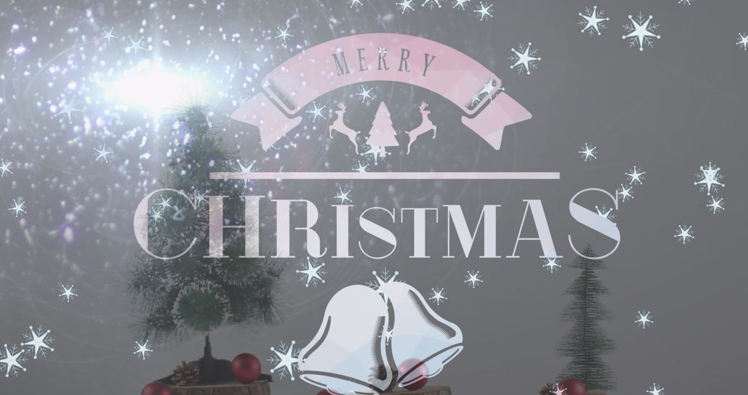 Festive Christmas Greetings with Snowflakes and Decor