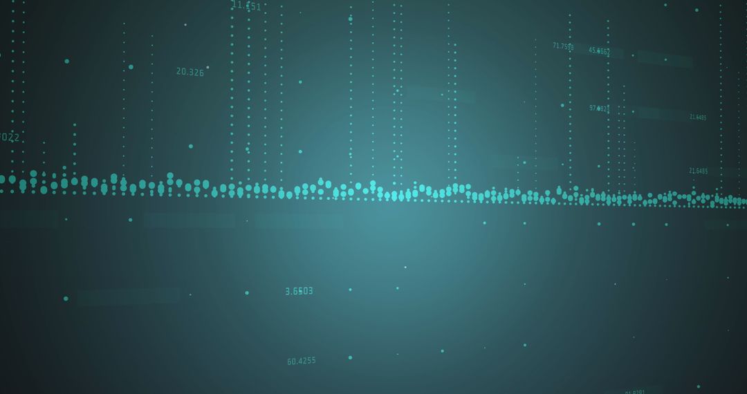 Abstract Digital Data Visualization on Blue Gradient Background