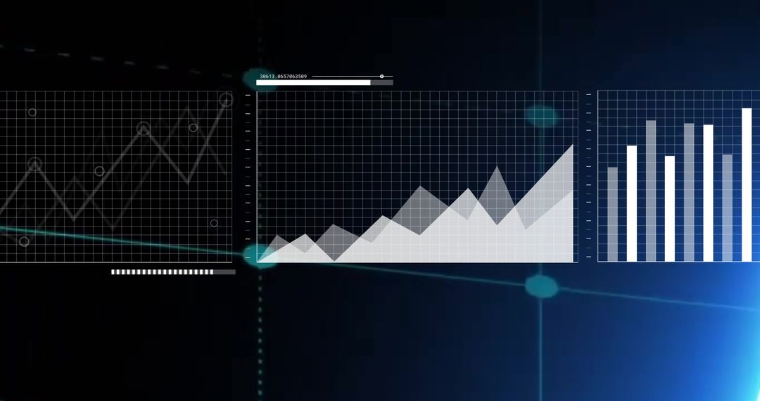 Futuristic Digital Dashboard with Dynamic Data Analytics