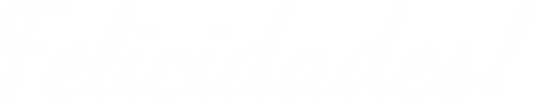 White Text Felicidades Greeting on Transparent Background