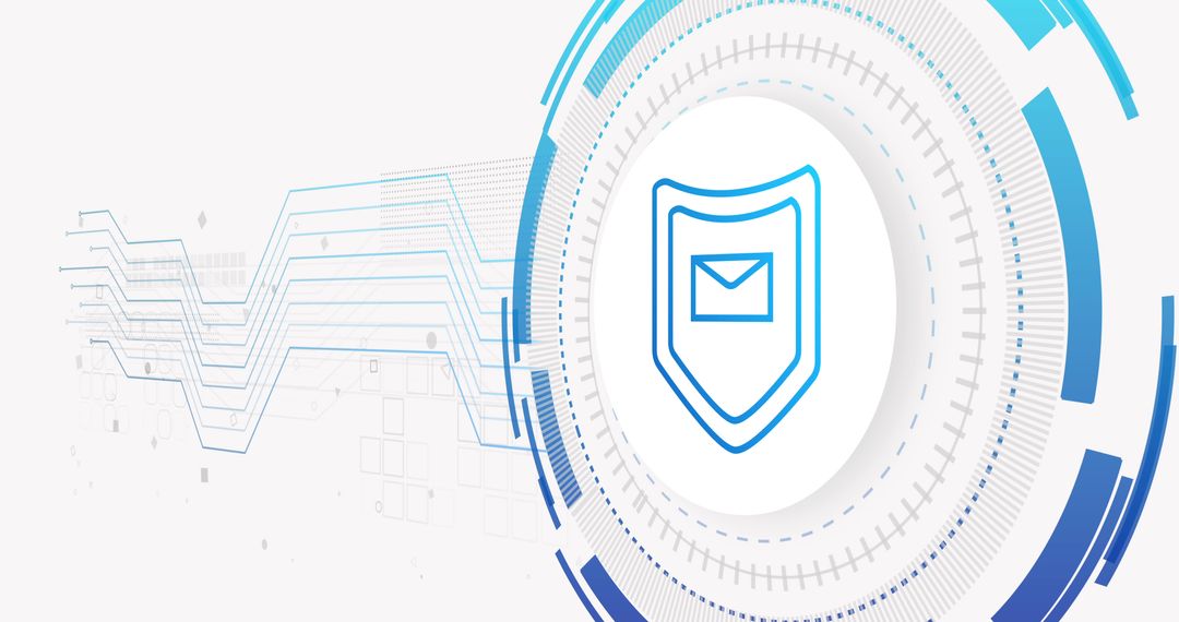 Digital Cybersecurity Icon on Abstract Tech Background