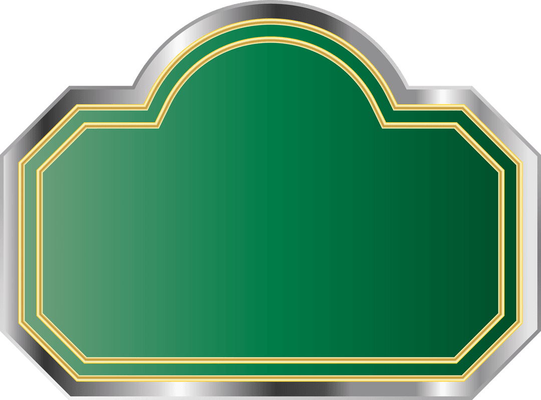 Transparent Green Banner with Copy Space