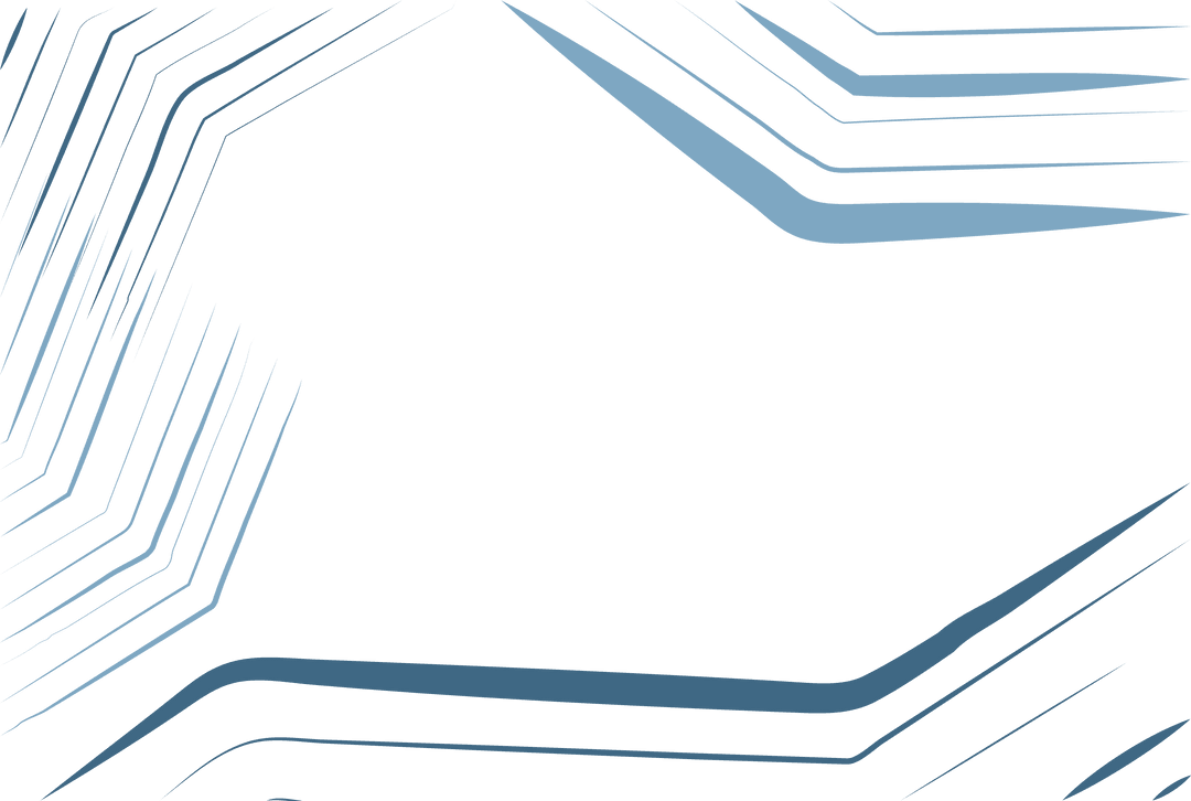 Blue Abstract Lines on Transparent Background