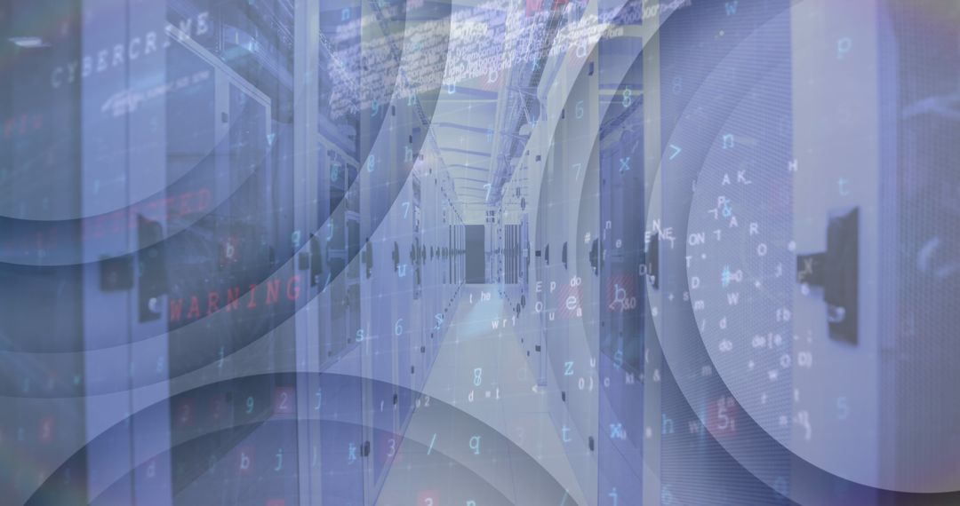 Futuristic Data Network in Computer Server Room