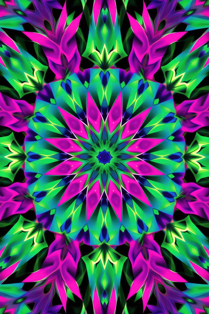 Vibrant Kaleidoscopic Pattern with Bold Colors - Free Images, Stock Photos and Pictures on Pikwizard.com