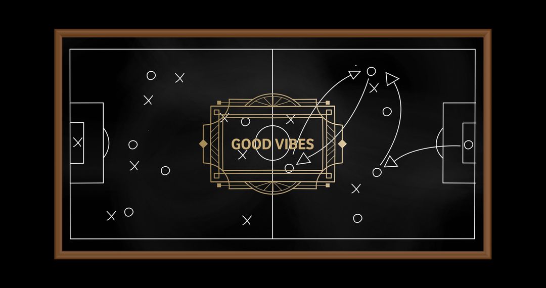 Good Vibes Text on Sports Strategy Game Plan