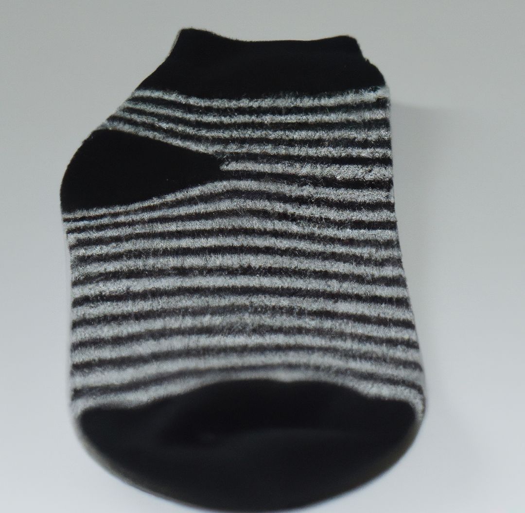 Isolated Striped Black and White Ankle Sock on White Background - Free Images, Stock Photos and Pictures on Pikwizard.com