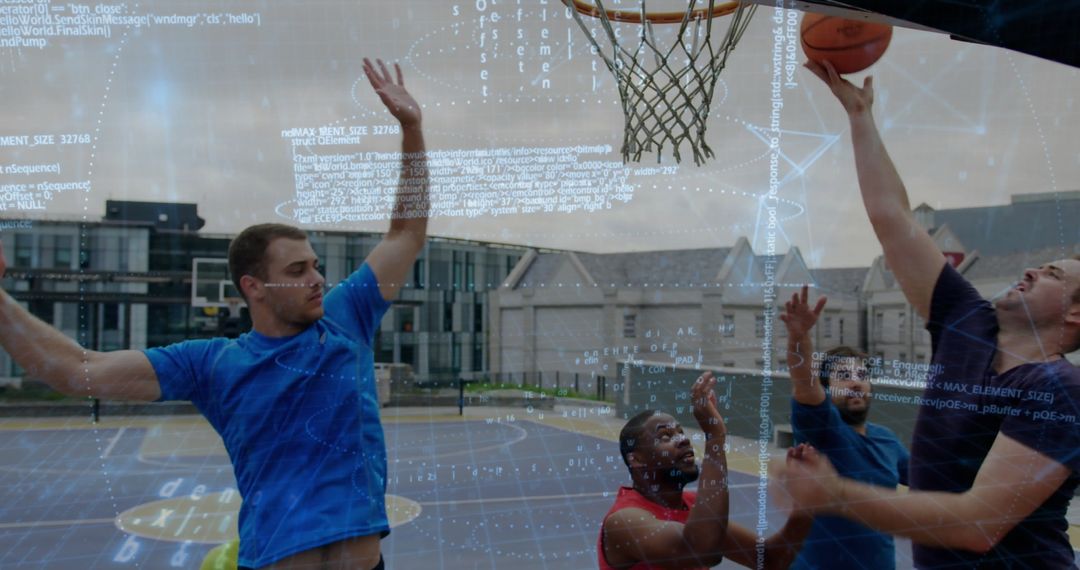 Dynamic Basketball Game Competitiveness with Futuristic Code Overlay