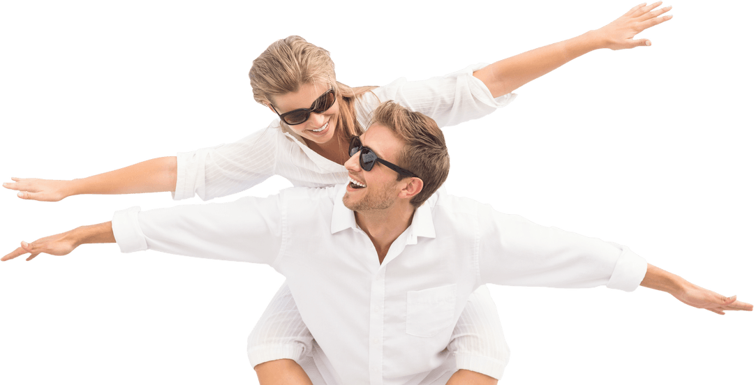 Happy Caucasian Couple Experience Joy Together Transparent Background