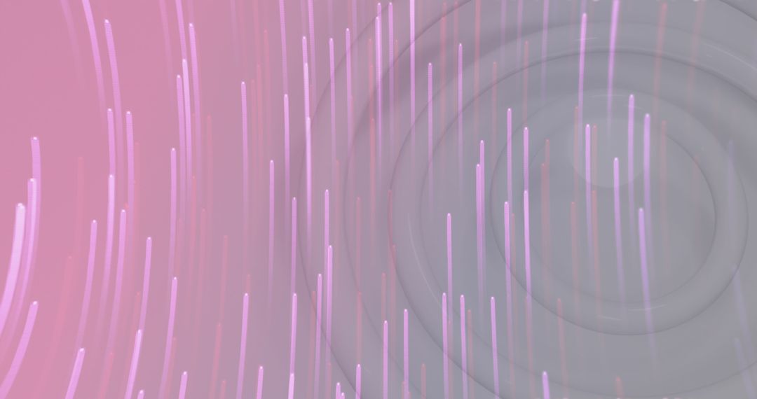 Abstract Light Trails and Circles on Pink Background