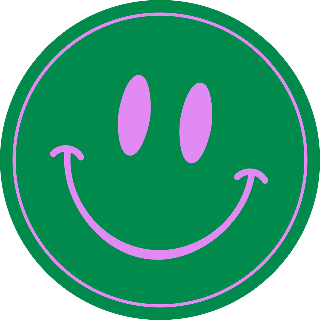 Minimalist Smiley Face in Transparent Background