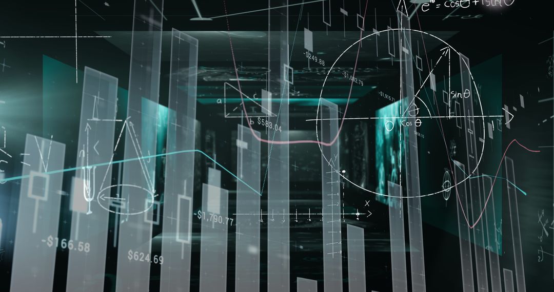 Futuristic Data Visualization and Analytics Concept