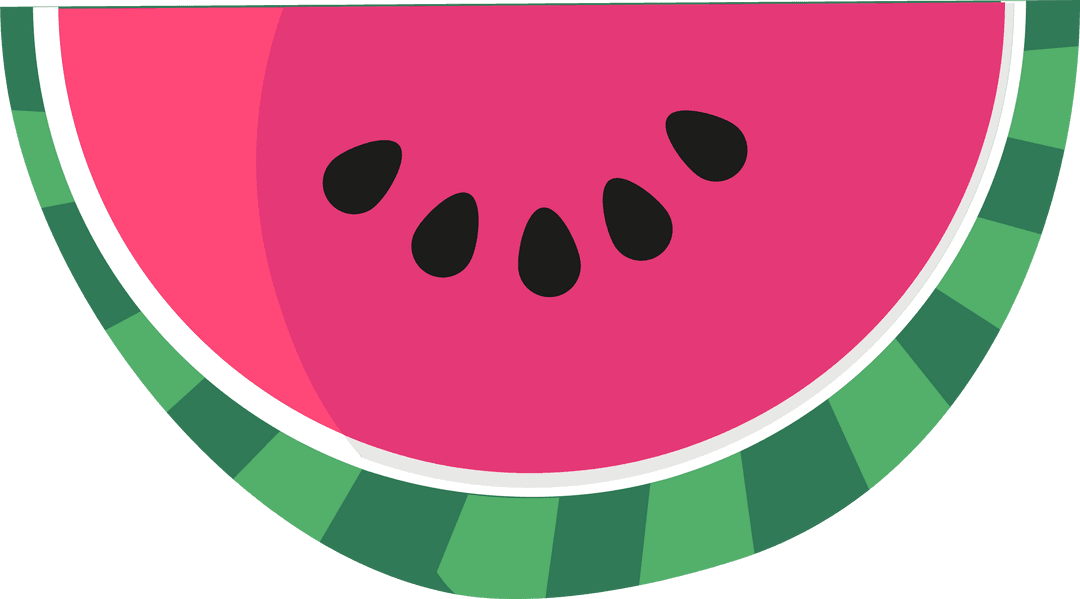 Minimalistic Transparent Flat Design Watermelon Slice