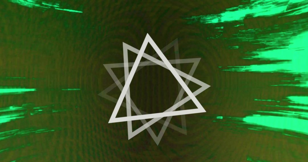 Abstract Digital Composition With Layered Triangles