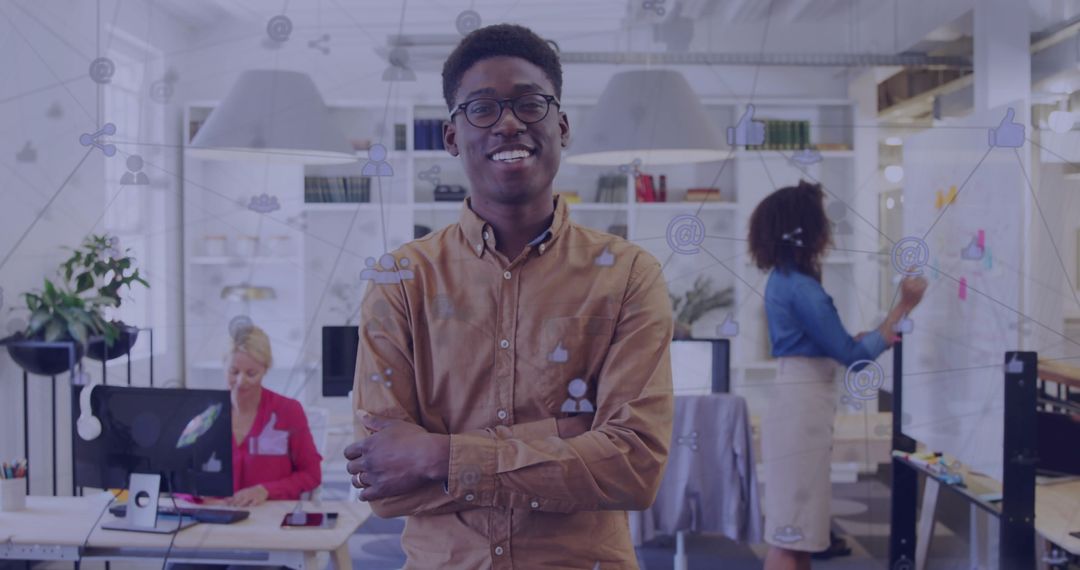 Tech Savvy Professionals in Modern Office