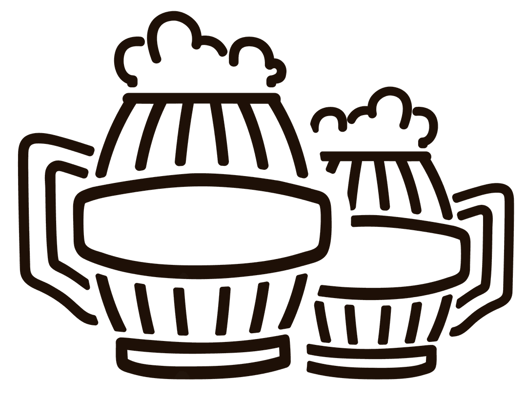 Transparent Beer Glasses Icon Set with Overflowing Ale • Drink Craft