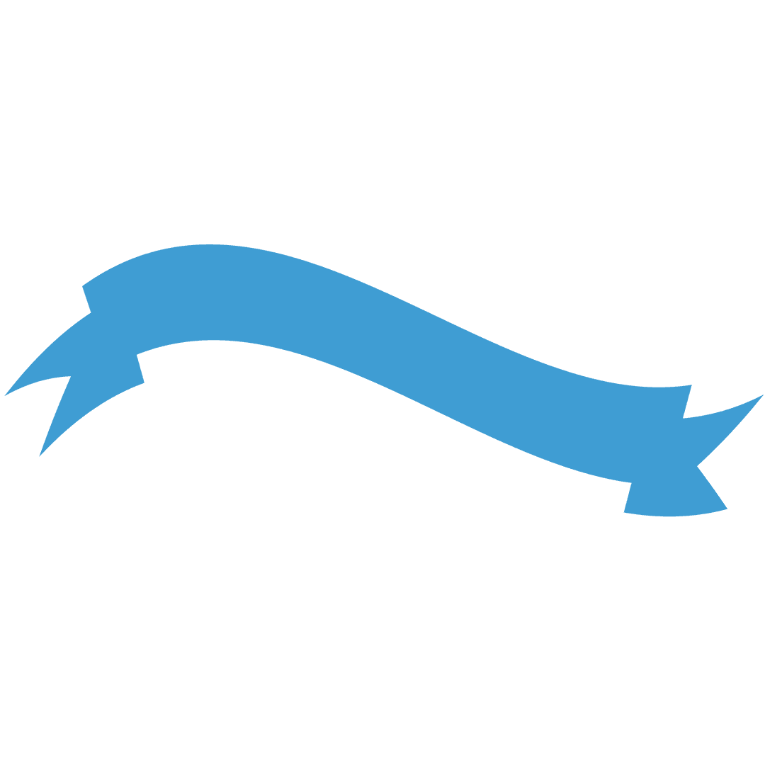 Elegant Blue Banner with Copy Space on Transparent Background