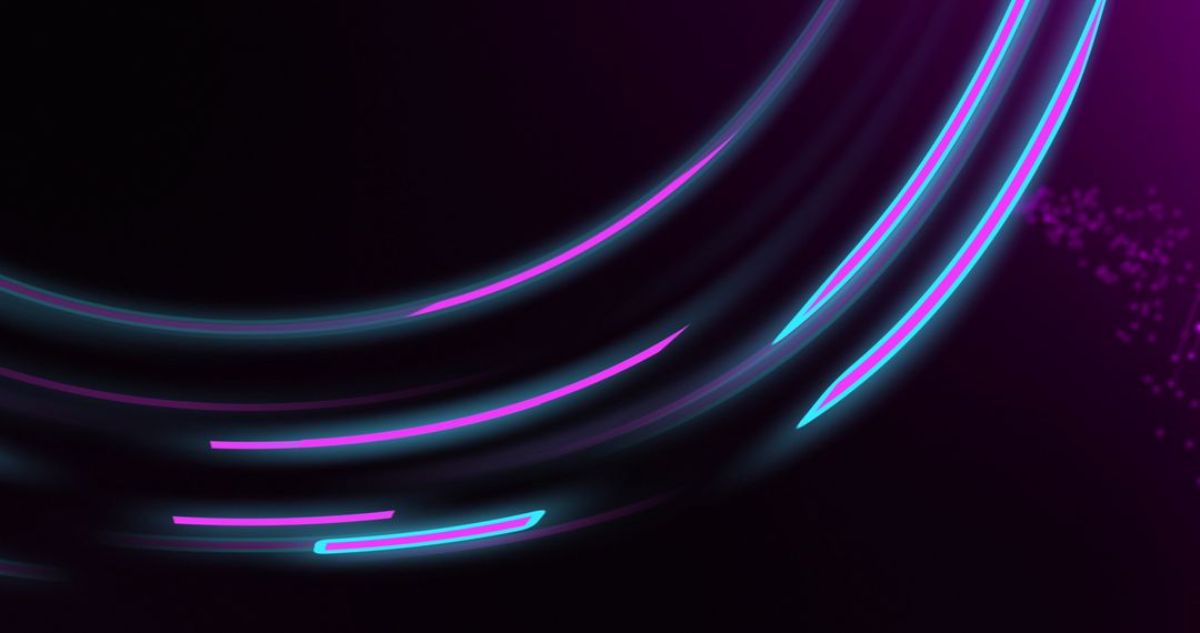 Glowing Neon Light Trails Symbolizing Data Transfer and Speed