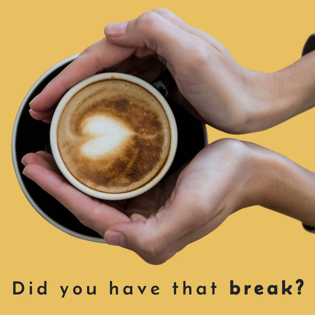 Caucasian Woman Enjoying Coffee Break With Latte Art - Download Free Stock Templates Pikwizard.com