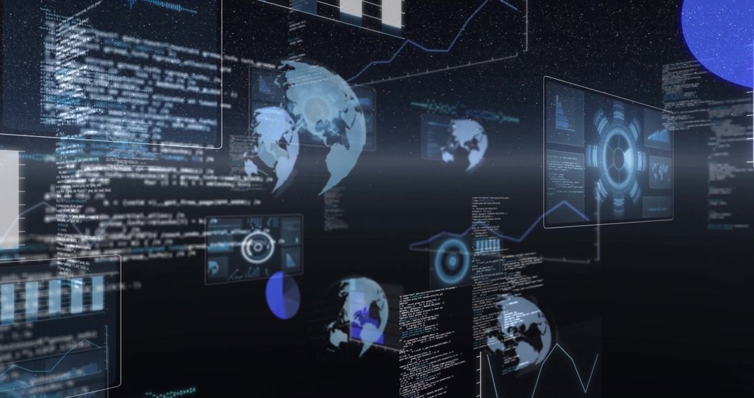 Digital Interface with Global Data Projections and Charts