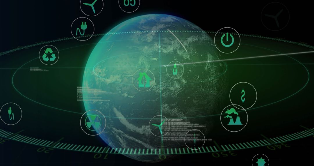 Global Ecology and Data Interface with Digital Icons