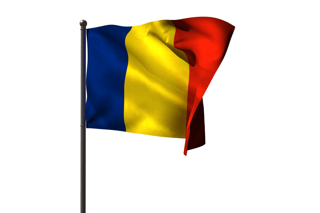 Transparent Romanian Flag Waving Against White Background - Download Free Stock Images Pikwizard.com