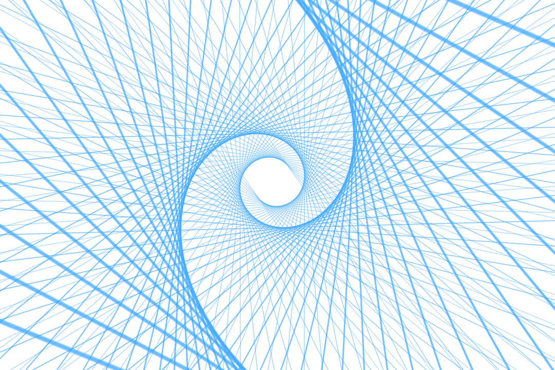 Abstract Blue Swirl on Transparent Background