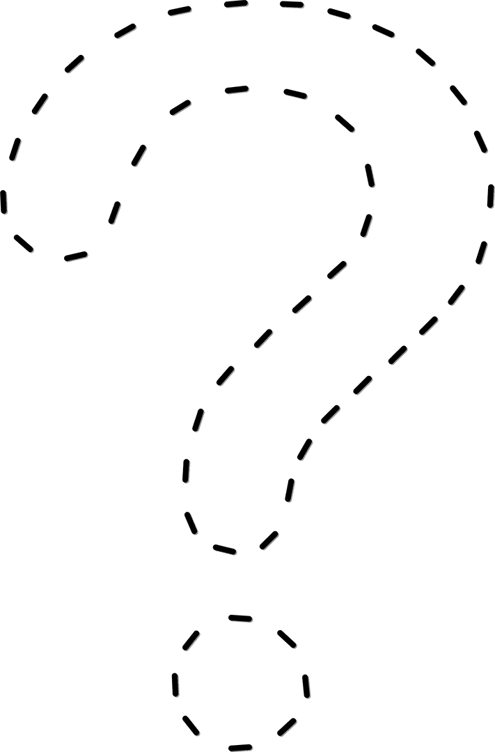 Transparent Question Mark Symbol Isolated on White Background