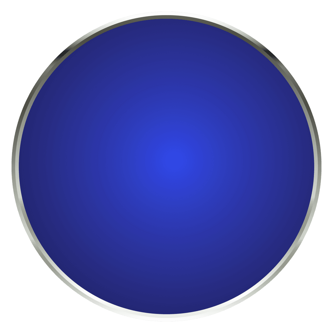 Blue Circle with Metallic Border on Transparent Background - Download Free Stock Images Pikwizard.com