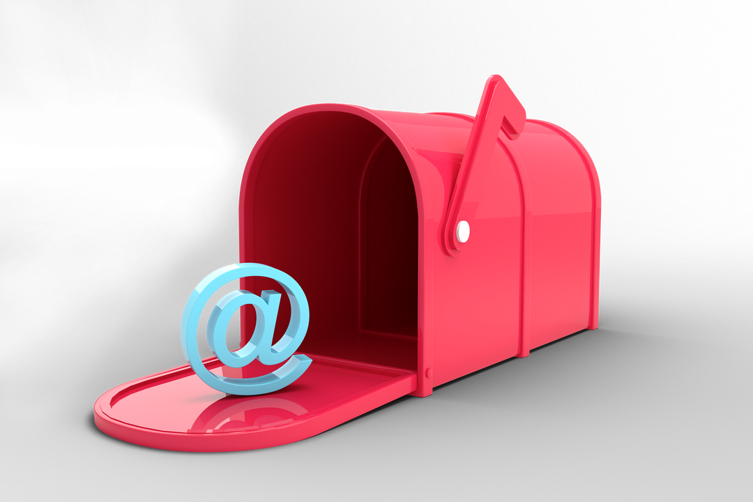 Digital Pink Mailbox with an At Symbol on a Transparent Background - Download Free Stock Images Pikwizard.com