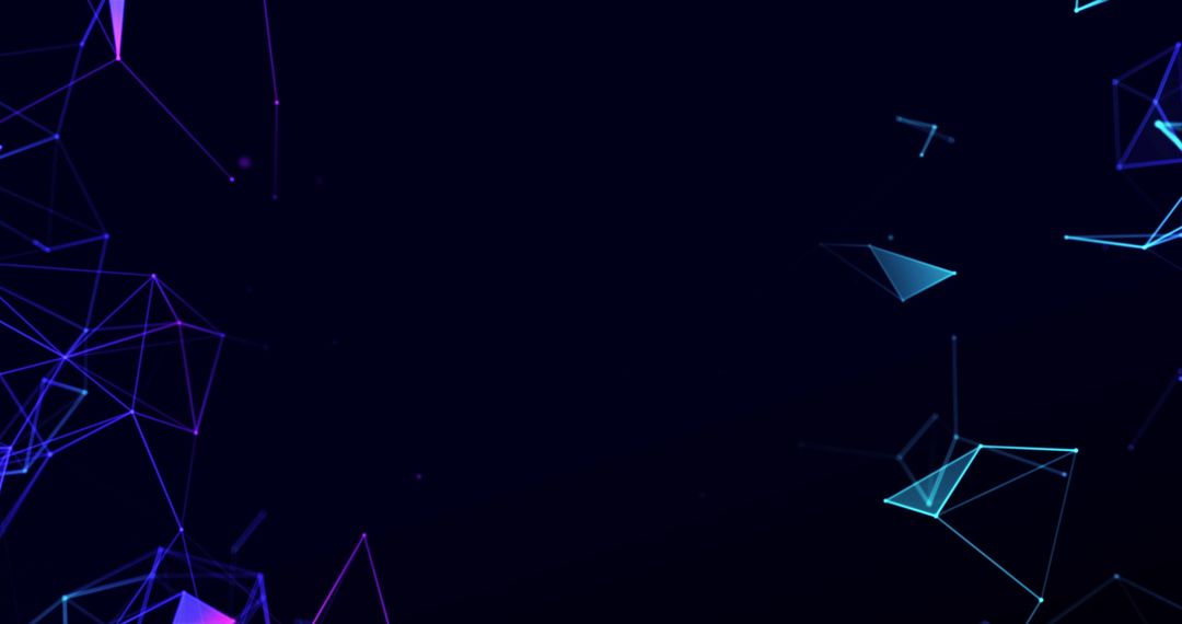 Futuristic Plexus Digital Network on Black Background