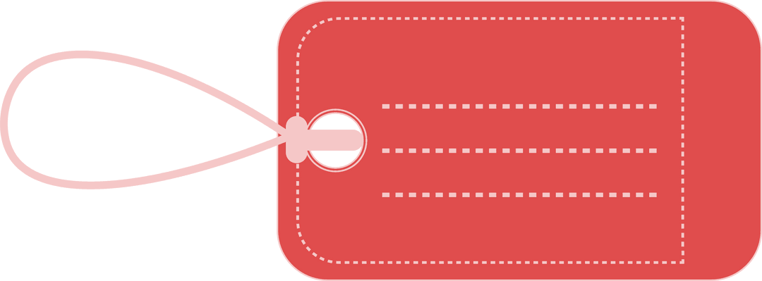 Red Label Editable Design on Transparent Background for Retail