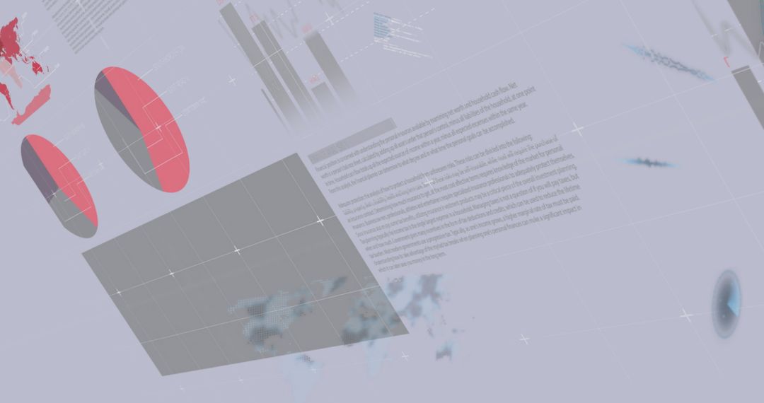 Abstract Digital Financial Data Processing Visualization
