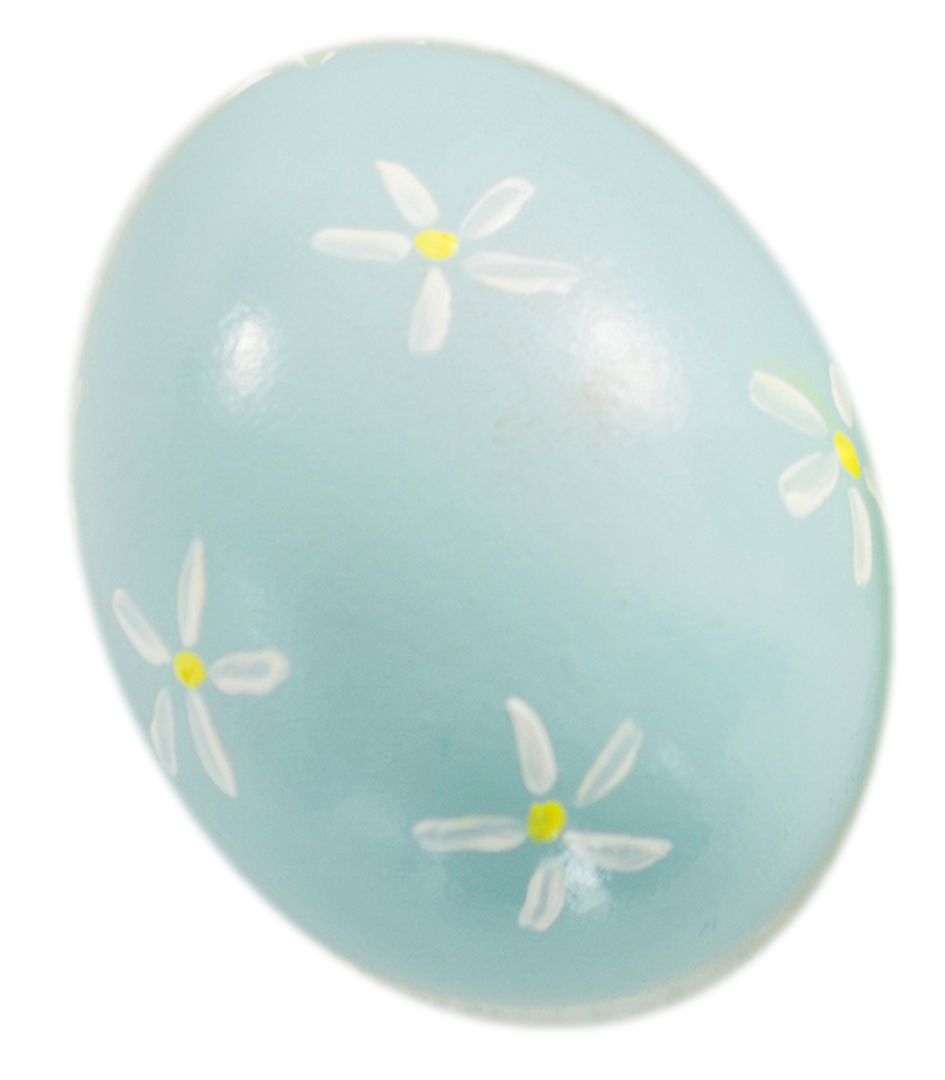 Close-Up of White Flowers On Blue Transparent Easter Egg - Download Free Stock Images Pikwizard.com