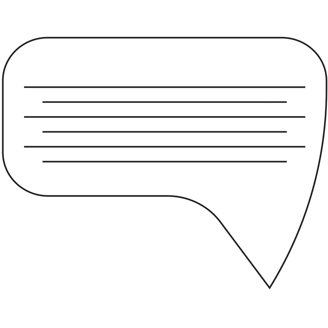 Speech Bubble on Transparent Background for Communication Illustrations