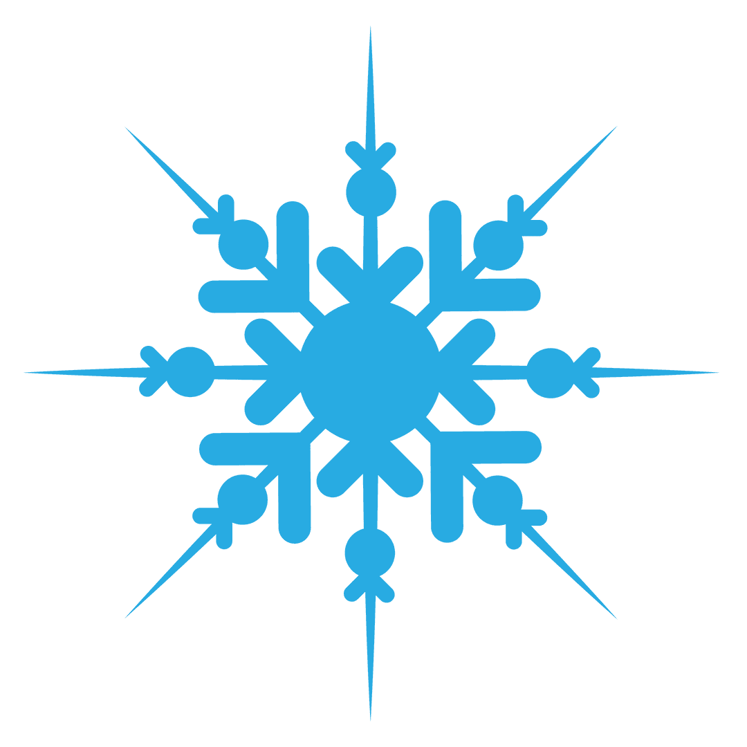 Intricate Transparent Blue Snowflake Illustration