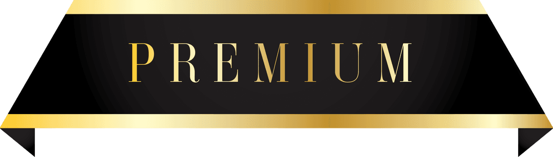 Premium Text on Black Transparent Banner