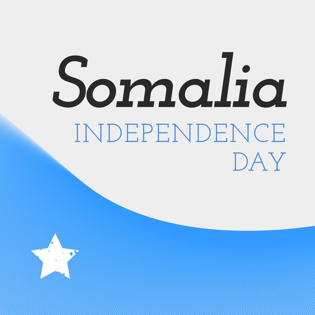 Somalia Independence Day Celebration Design with National Symbol