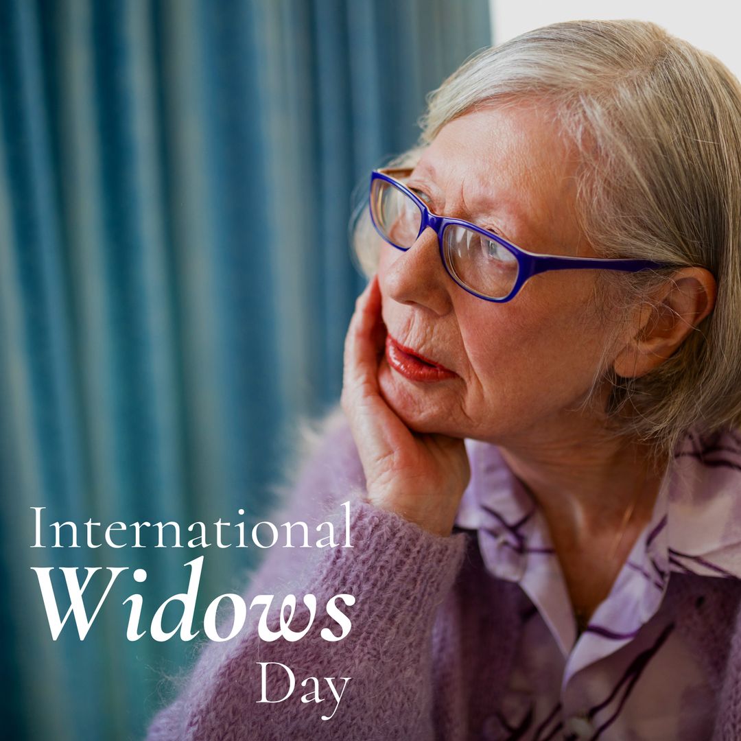 Contemplative Senior Woman on International Widows Day