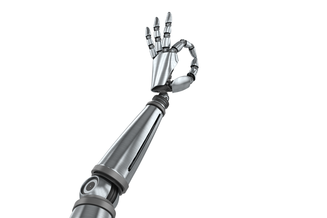 Transparent Robotic Hand Forming OK Gesture Above - Download Free Stock Images Pikwizard.com