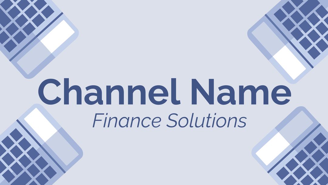 Abstract Finance Branding Design with Calculators