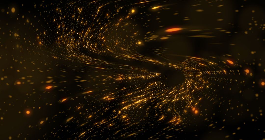 Abstract Twinkling Lights on Dark Background