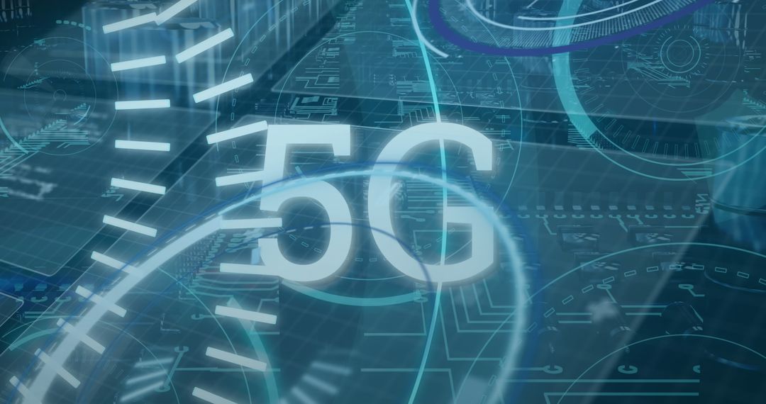 5G Technology and Futuristic Network Connectivity Concept