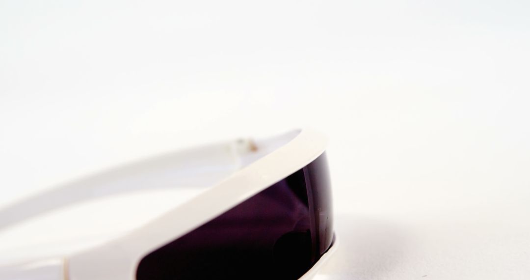 Minimalist White and Black Sunglasses on White Background - Free Images, Stock Photos and Pictures on Pikwizard.com