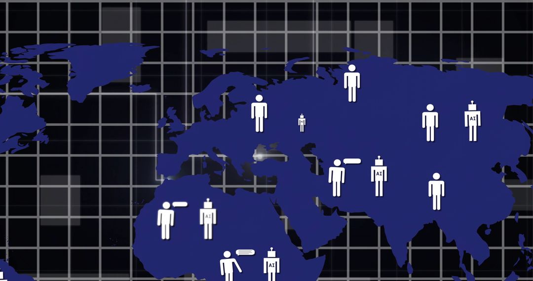 Global AI Chatbot Connections Highlighting Digital Collaborative Network