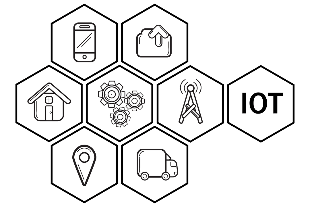 Internet of Things Transparent Icons with Network Symbols - Download Free Stock Images Pikwizard.com