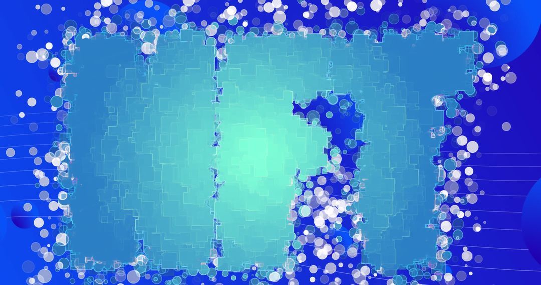 Abstract NFT Design with Blue and White Dotted Background